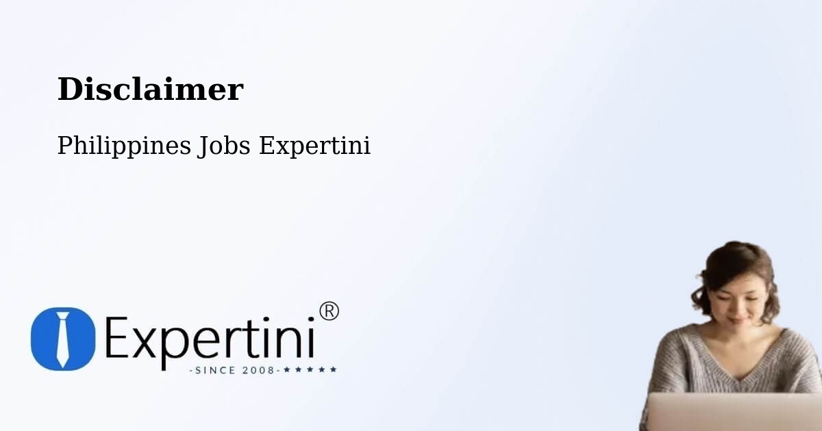 Disclaimer – Basicao Coastal - Philippines Jobs Expertini